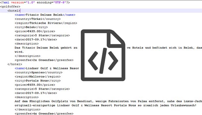 Golfreisen XML 